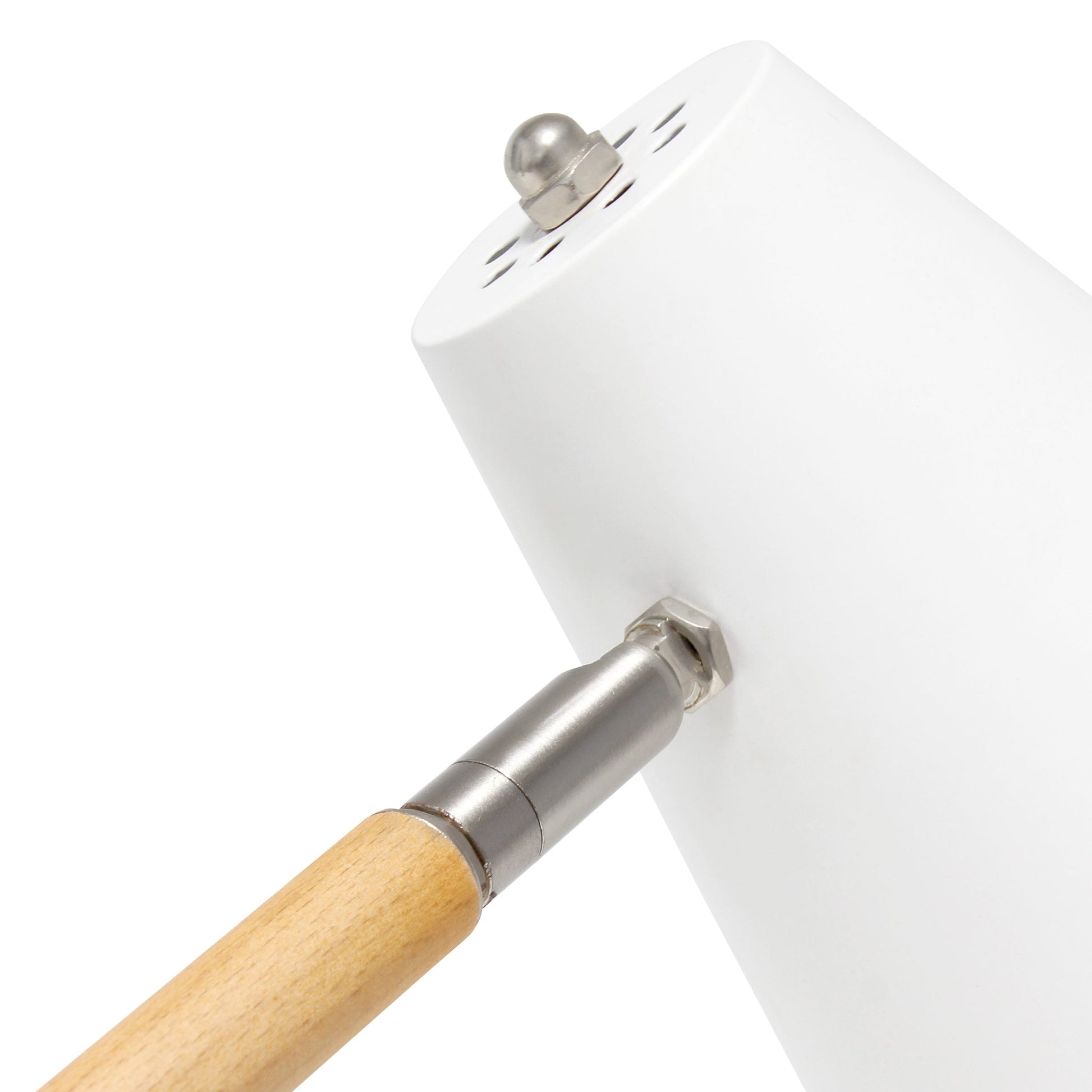 All The Rages Simple Designs White Matte & Wooden Pivot Desk Lamp