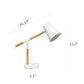 All The Rages Simple Designs White Matte & Wooden Pivot Desk Lamp