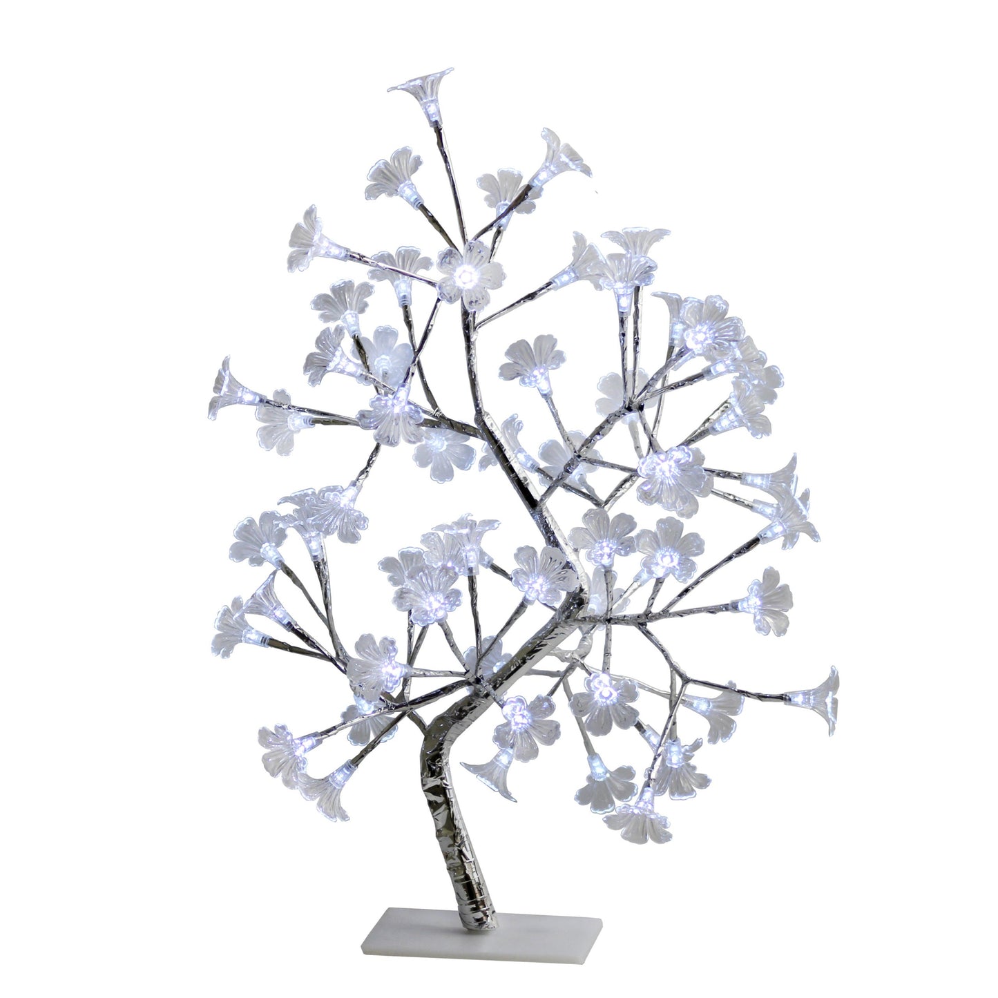 All The Rages Simple Designs White Morning Glory LED Lighted Decorative Tree Table Lamp