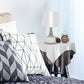 All The Rages Simple Designs White Mosaic Tiled Glass Genie Table Lamp With White Fabric Shade