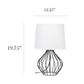All The Rages Simple Designs White On Black Geometrically Wired Table Lamp