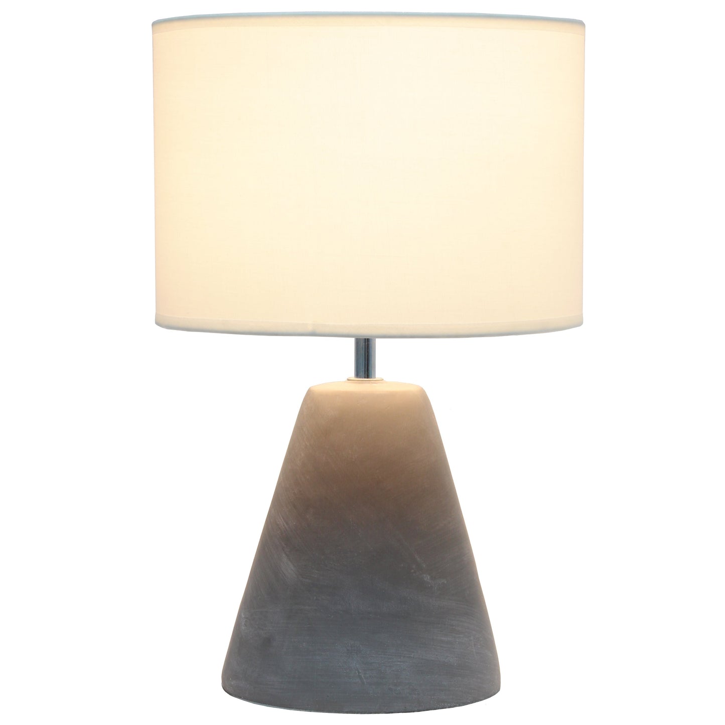 All The Rages Simple Designs White Pinnacle Concrete Table Lamp