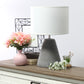 All The Rages Simple Designs White Pinnacle Concrete Table Lamp