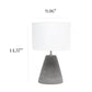 All The Rages Simple Designs White Pinnacle Concrete Table Lamp