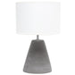 All The Rages Simple Designs White Pinnacle Concrete Table Lamp