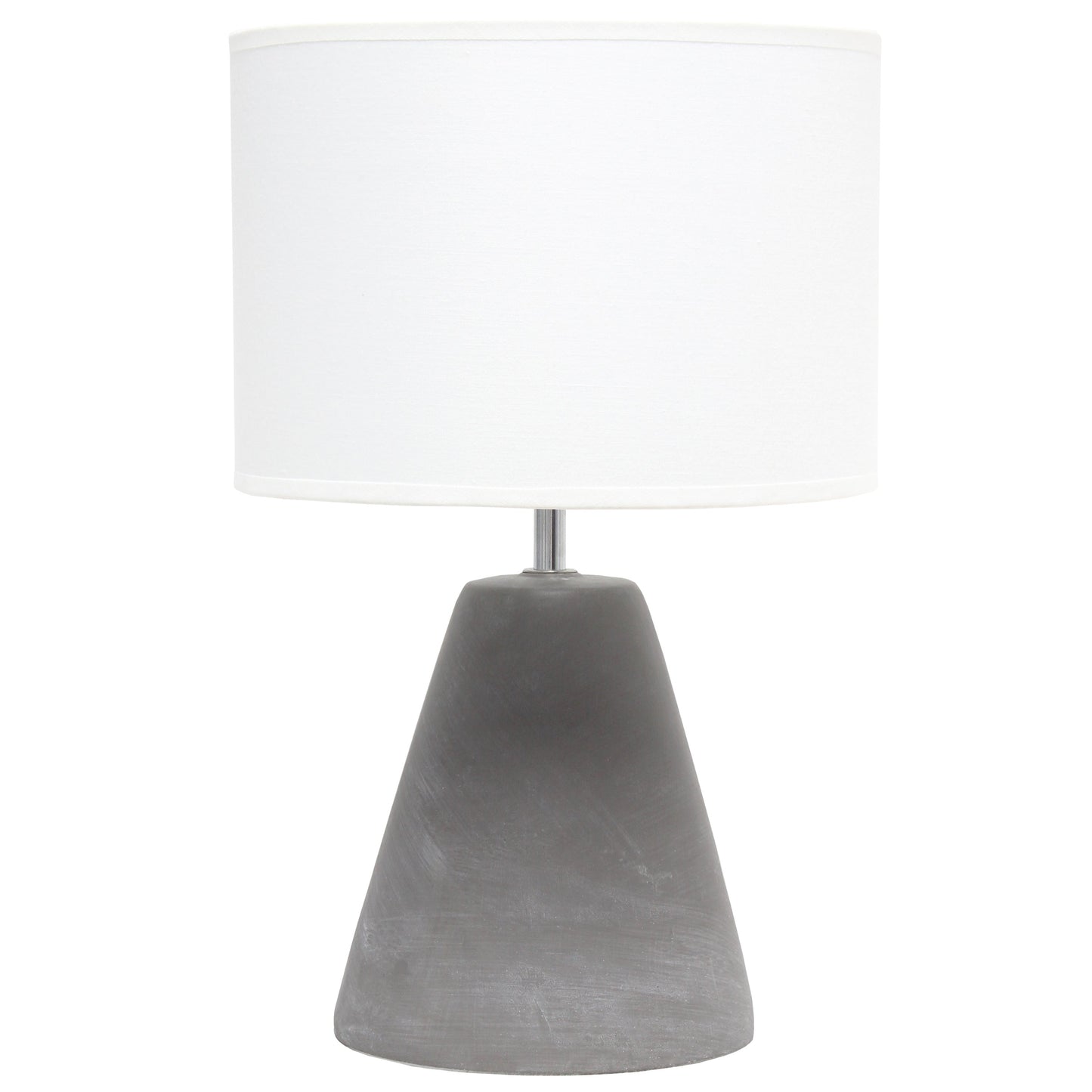 All The Rages Simple Designs White Pinnacle Concrete Table Lamp