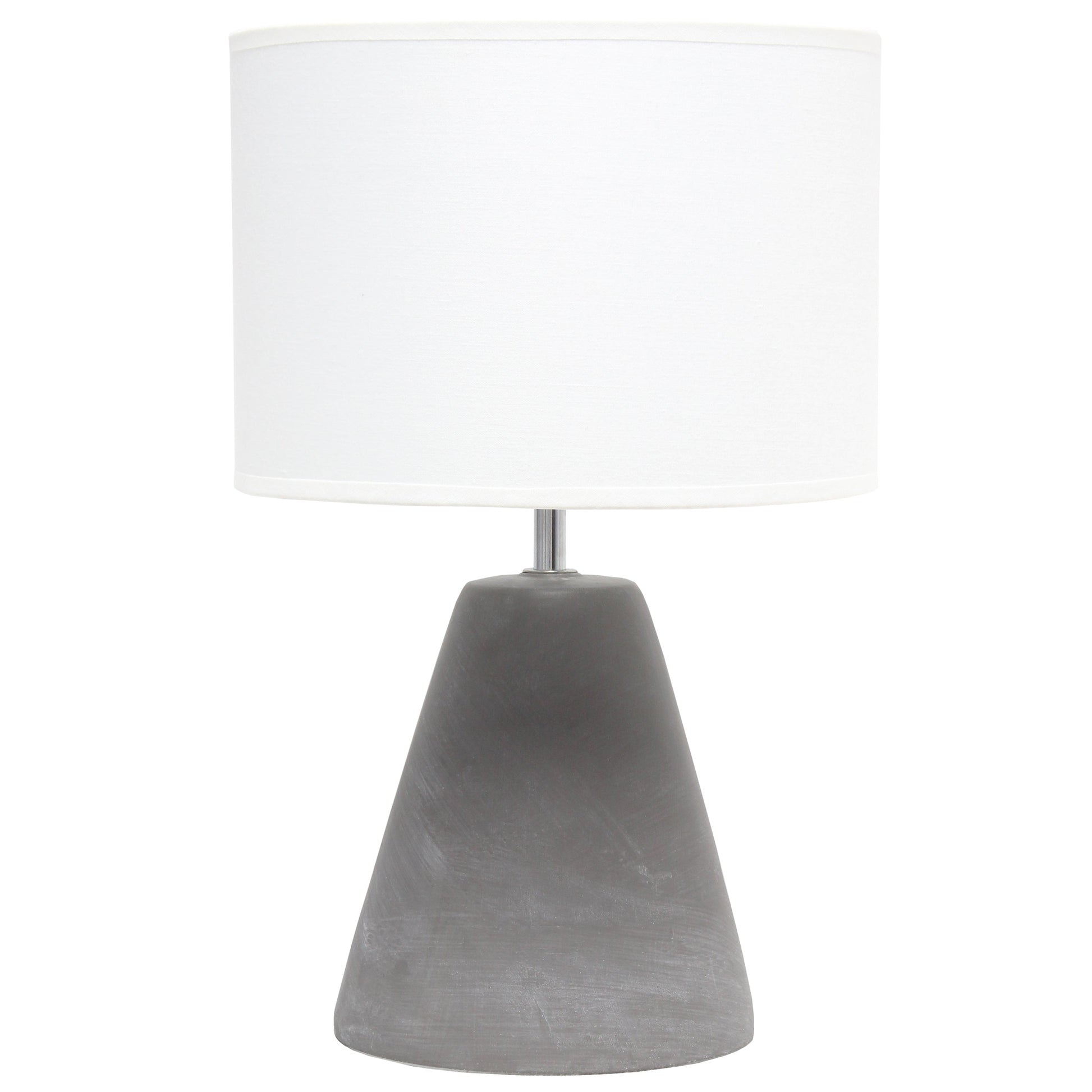 All The Rages Simple Designs White Pinnacle Concrete Table Lamp