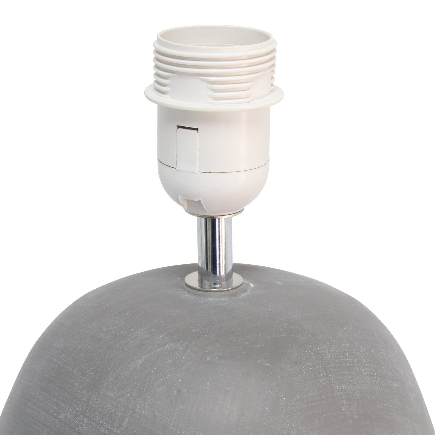 All The Rages Simple Designs White Round Concrete Table Lamp