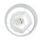 All The Rages Simple Designs White Round Prism Mini Table Lamp With Matching Fabric Shade