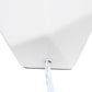 All The Rages Simple Designs White Round Prism Mini Table Lamp With Matching Fabric Shade