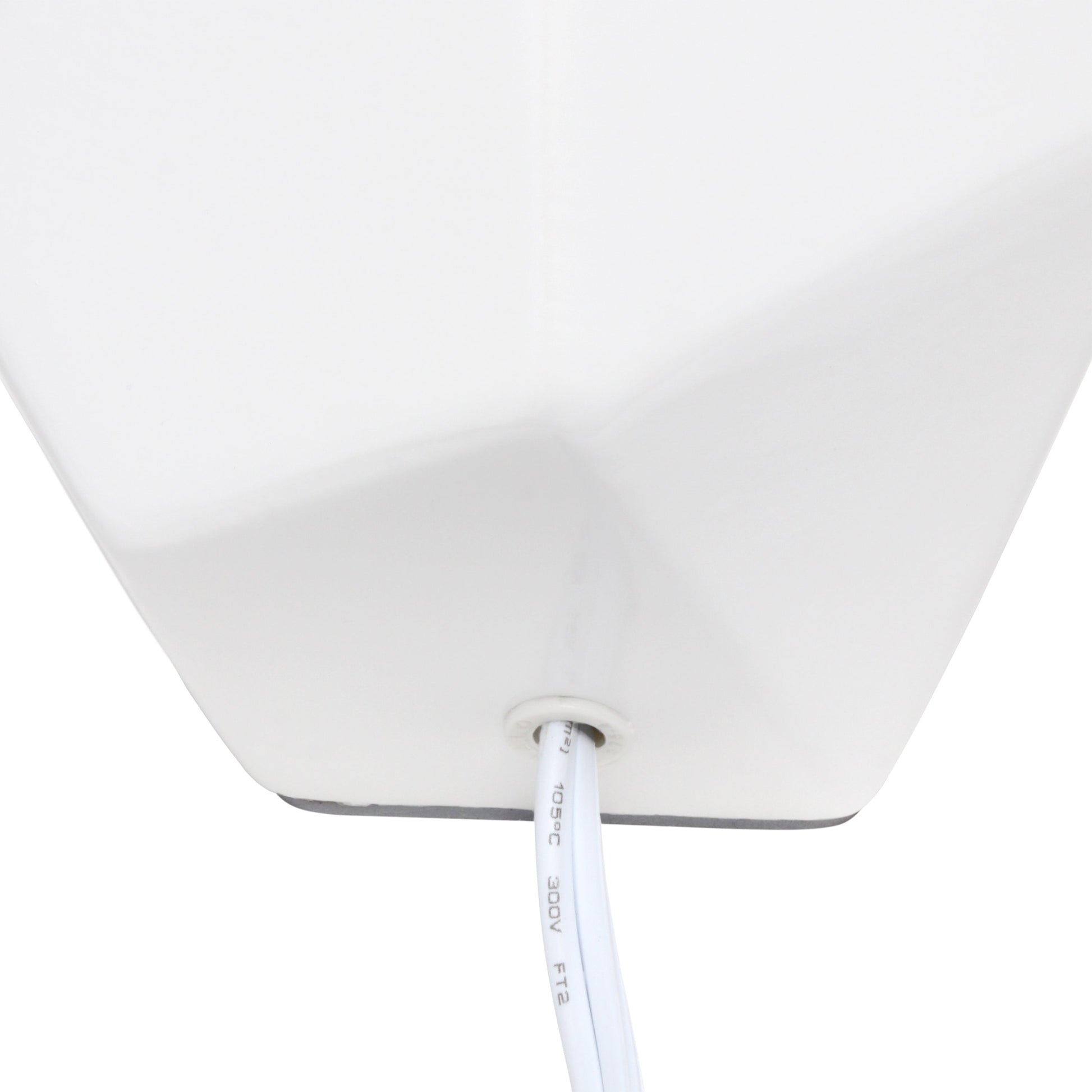 All The Rages Simple Designs White Round Prism Mini Table Lamp With Matching Fabric Shade