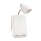 All The Rages Simple Designs White Semi-Flexible Desk Lamp With iPad Tablet Stand Book Holder & USB Charging Outlet