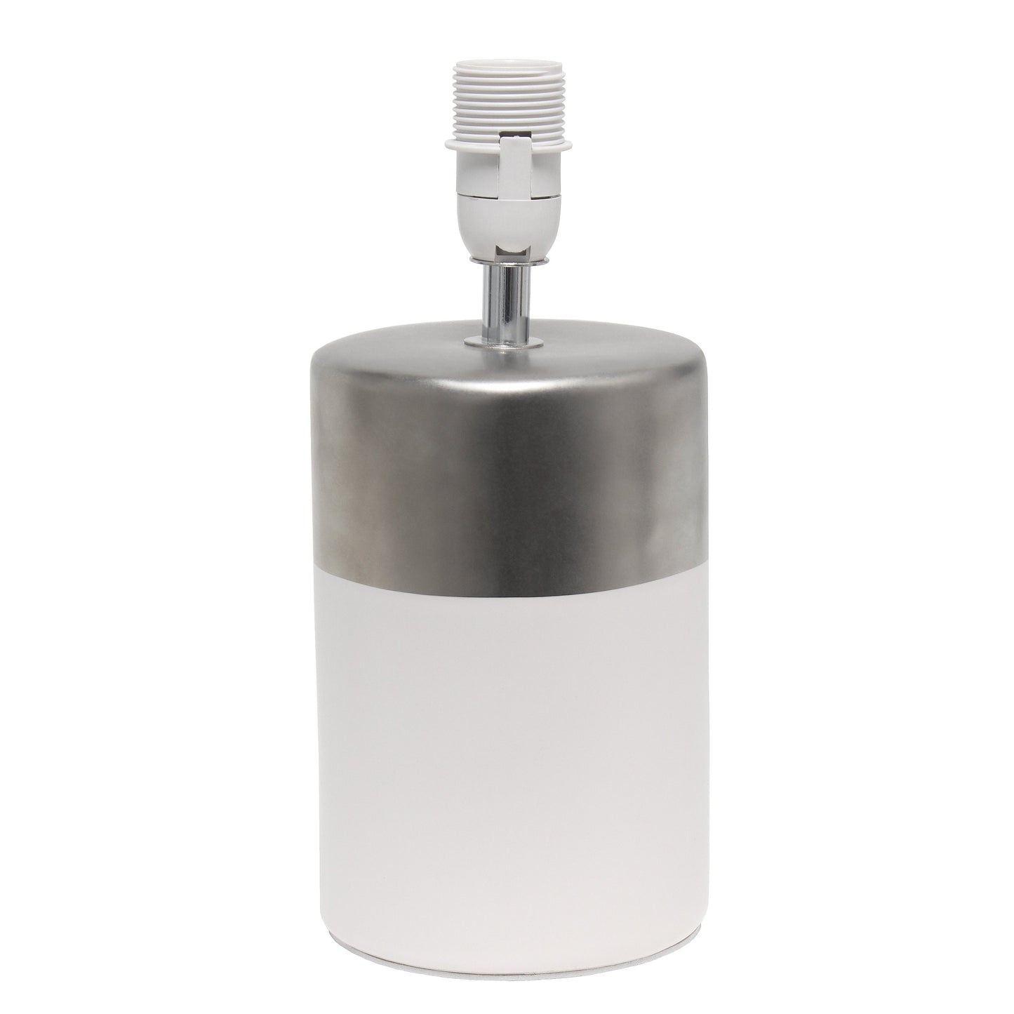 All The Rages Simple Designs White & Silver 2-Toned Basics Table Lamp
