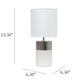 All The Rages Simple Designs White & Silver 2-Toned Basics Table Lamp