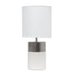 All The Rages Simple Designs White & Silver 2-Toned Basics Table Lamp
