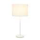 All The Rages Simple Designs White Stick Lamp With White Fabric Shade