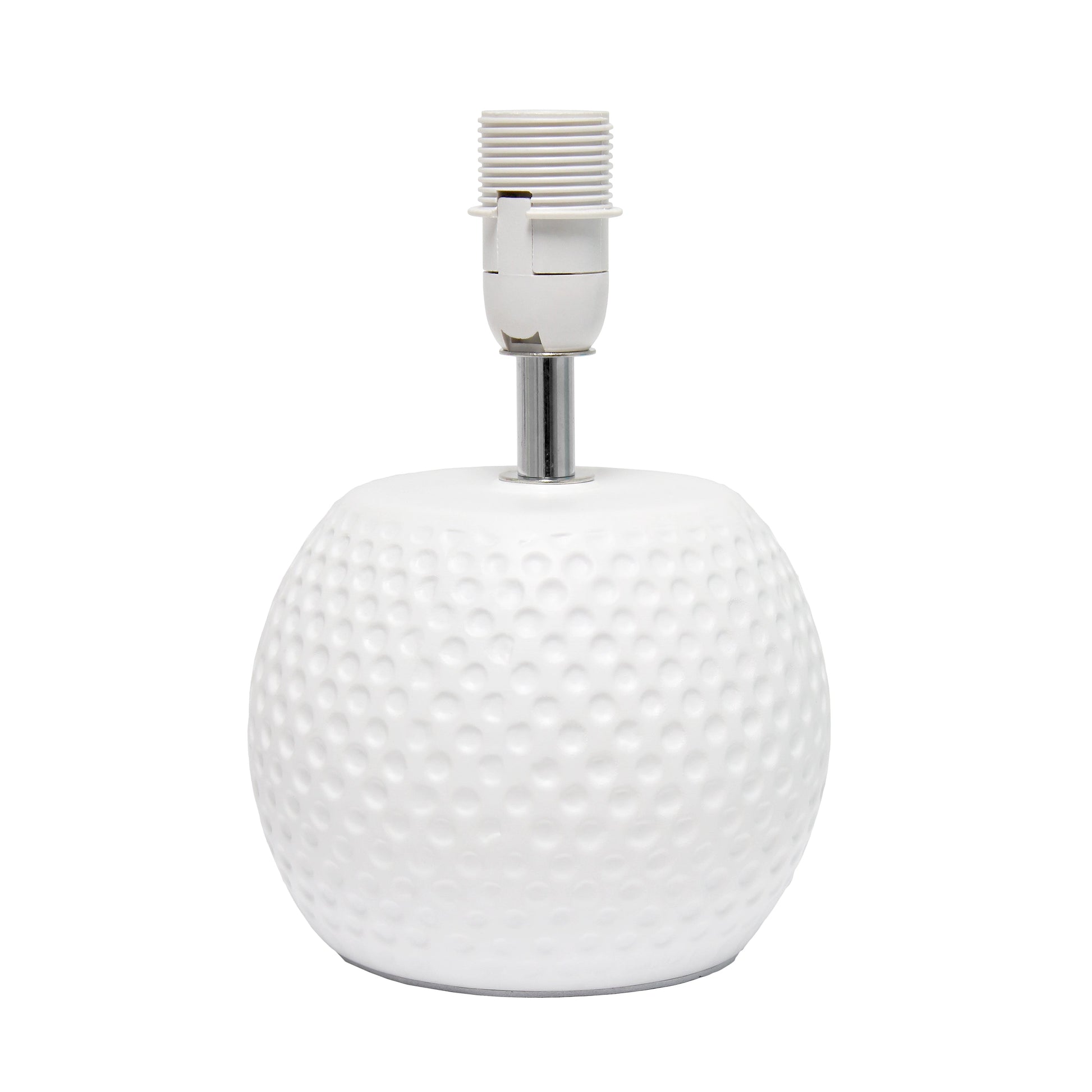 All The Rages Simple Designs White Studded Texture Ceramic Table Lamp With Green Shade