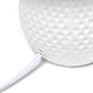 All The Rages Simple Designs White Studded Texture Ceramic Table Lamp With Green Shade