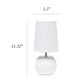 All The Rages Simple Designs White Studded Texture Ceramic Table Lamp With White Shade