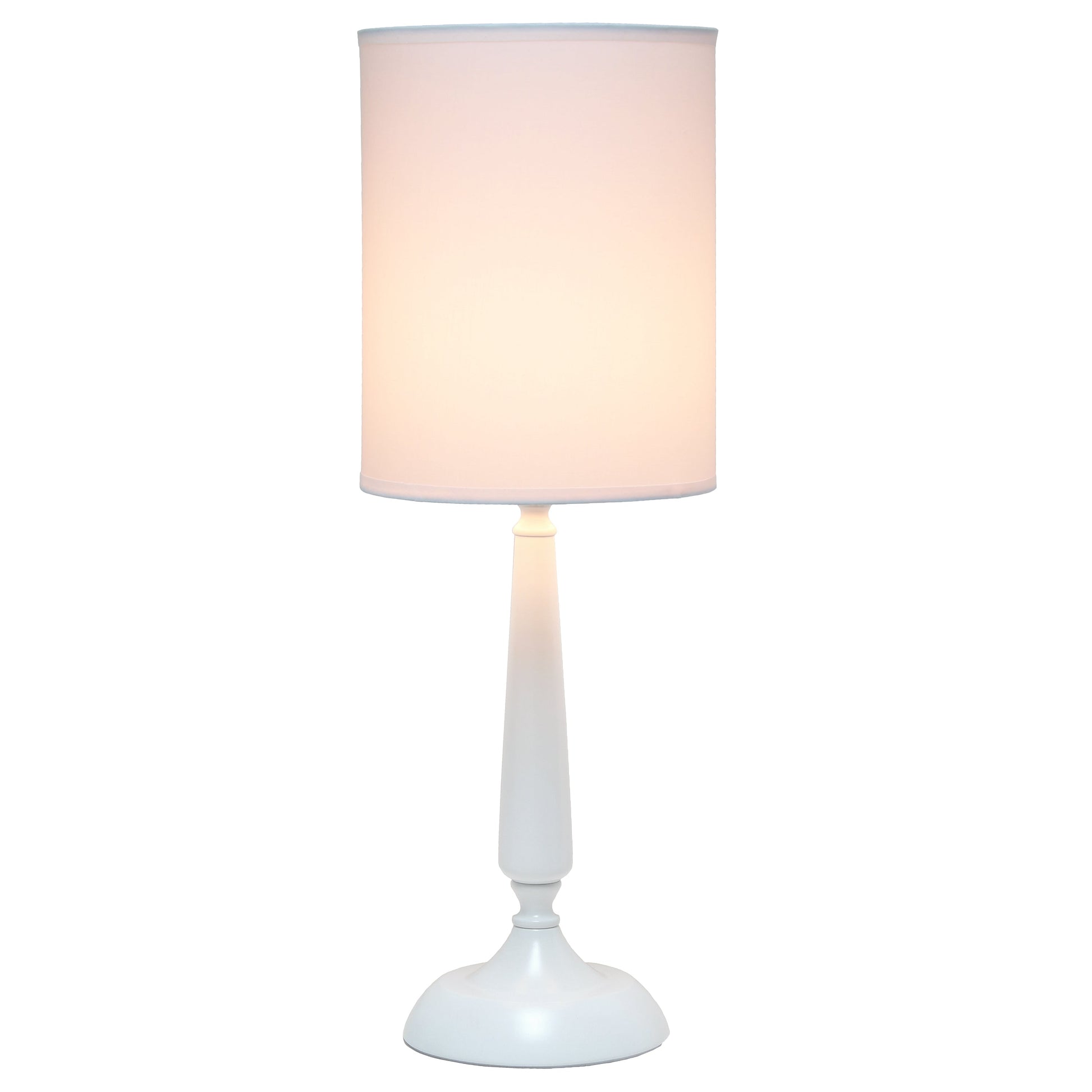 All The Rages Simple Designs White Traditional Candlestick Table Lamp