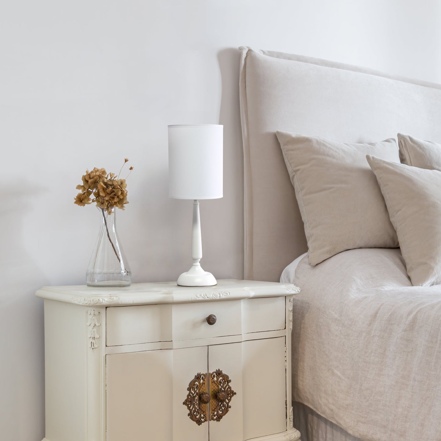 All The Rages Simple Designs White Traditional Candlestick Table Lamp