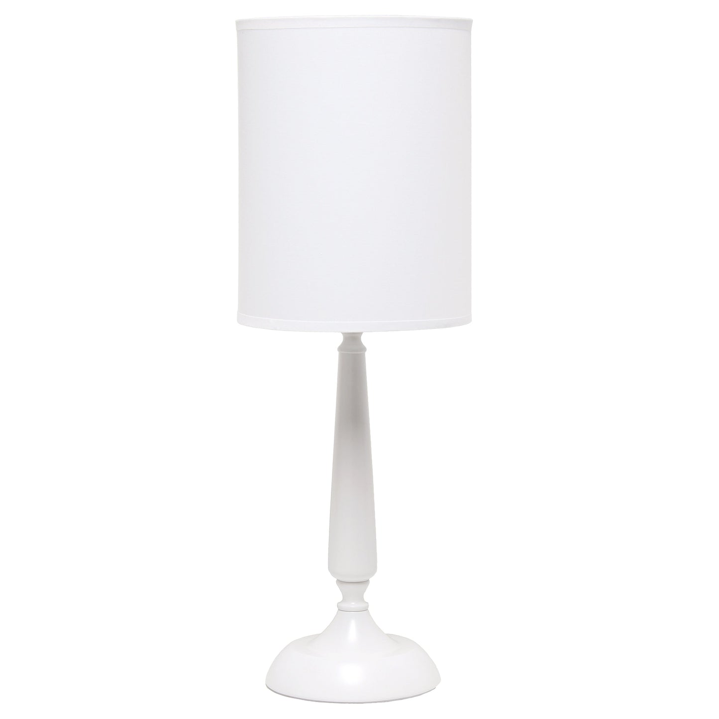 All The Rages Simple Designs White Traditional Candlestick Table Lamp