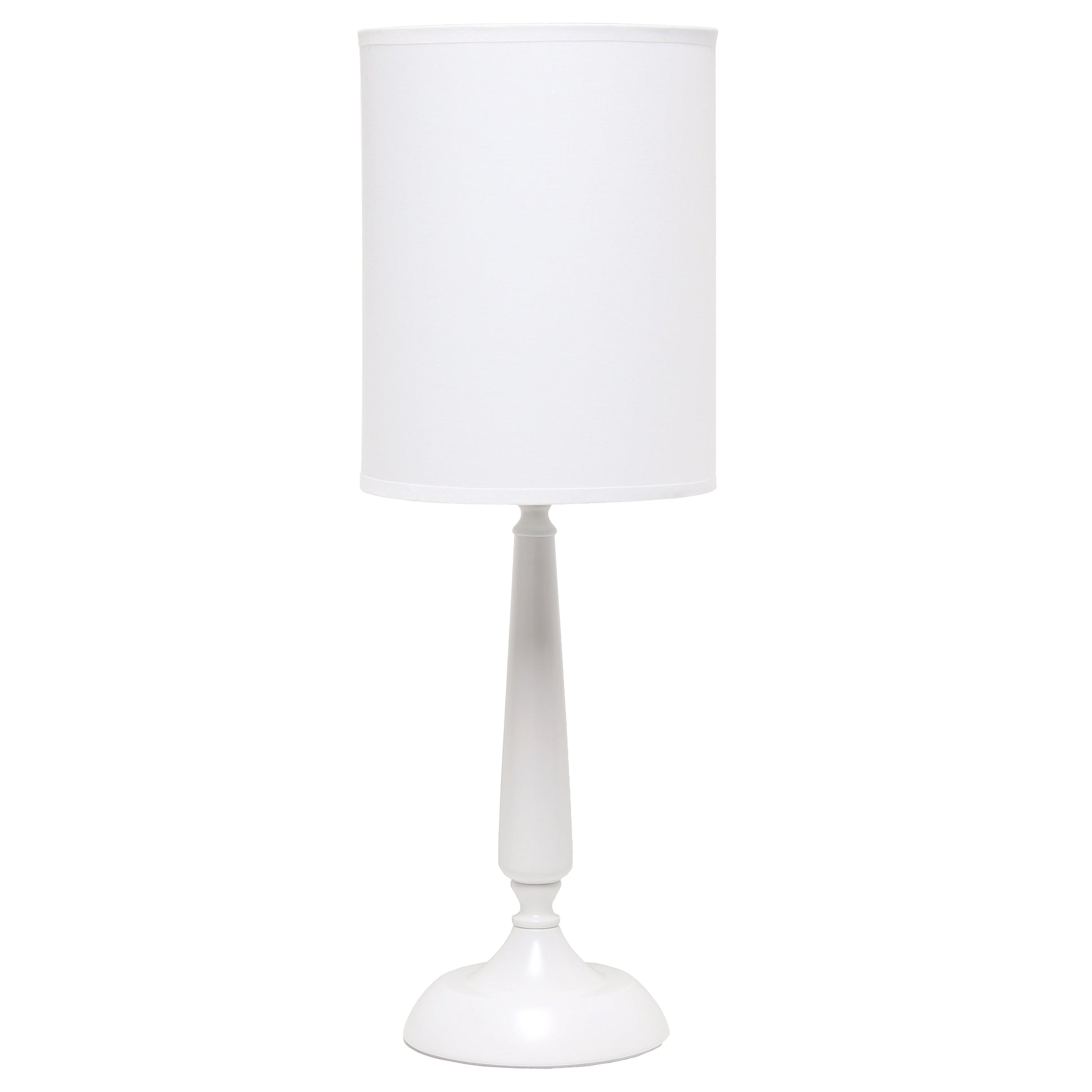 All The Rages Simple Designs White Traditional Candlestick Table Lamp