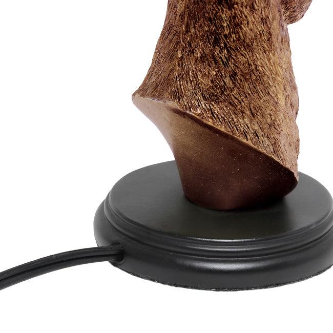 All The Rages Simple Designs Woodland 17" Tall Rustic Antler Copper Deer Table Lamp With Tapered White Fabric Shade