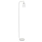 All The Rages White Modern Iron Lantern Floor Lamp With Glass Shade