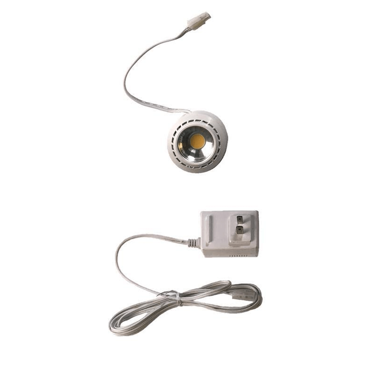 Amax Lighting 1-Light LED 12V Plastic Engine White Puck Light
