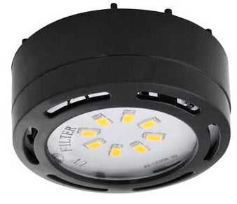 Amax Lighting 1-Light LED 4W 120V Dimmable Black Puck Light