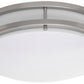 Amax Lighting 10" 15W LED Dimmable Brush Nickel Flush Mount Lighting