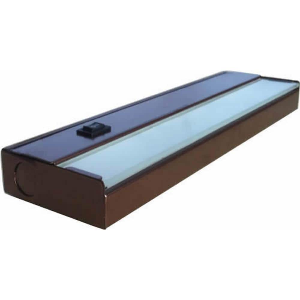 Amax Lighting 12" 4W 3000K LED Metal Housing Frosted Glass Diffuser Bronze Under Cabinet Lighting