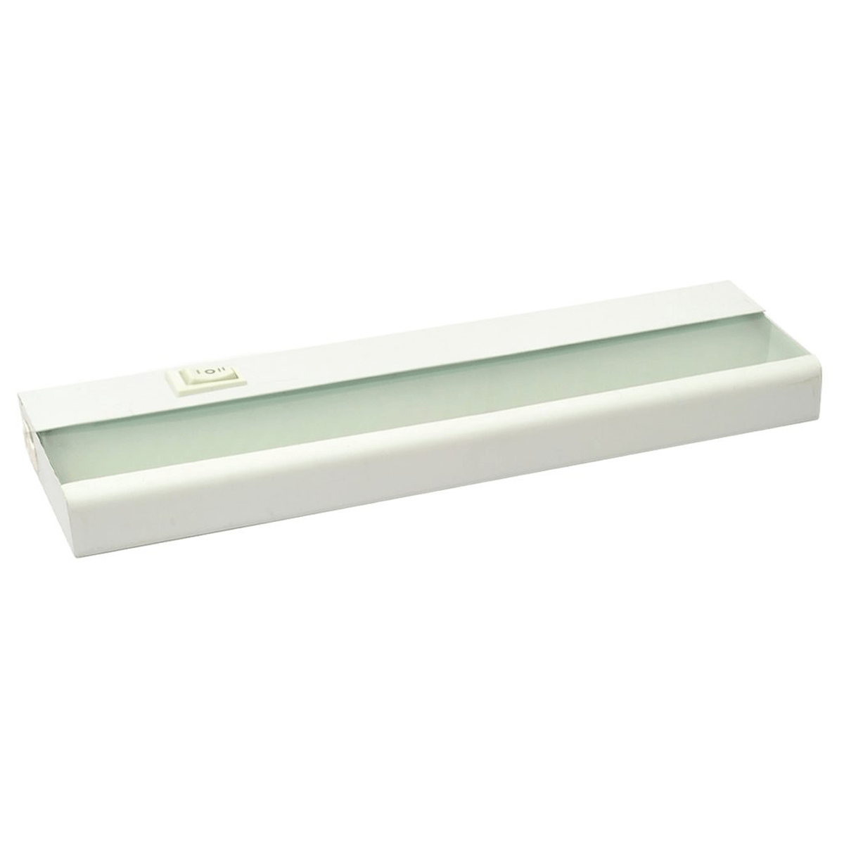 Amax Lighting 12" 5W LED High/Low Dimmable White Steel Enclosure Frosted Glass Diffuser Under Cabinet Lighting