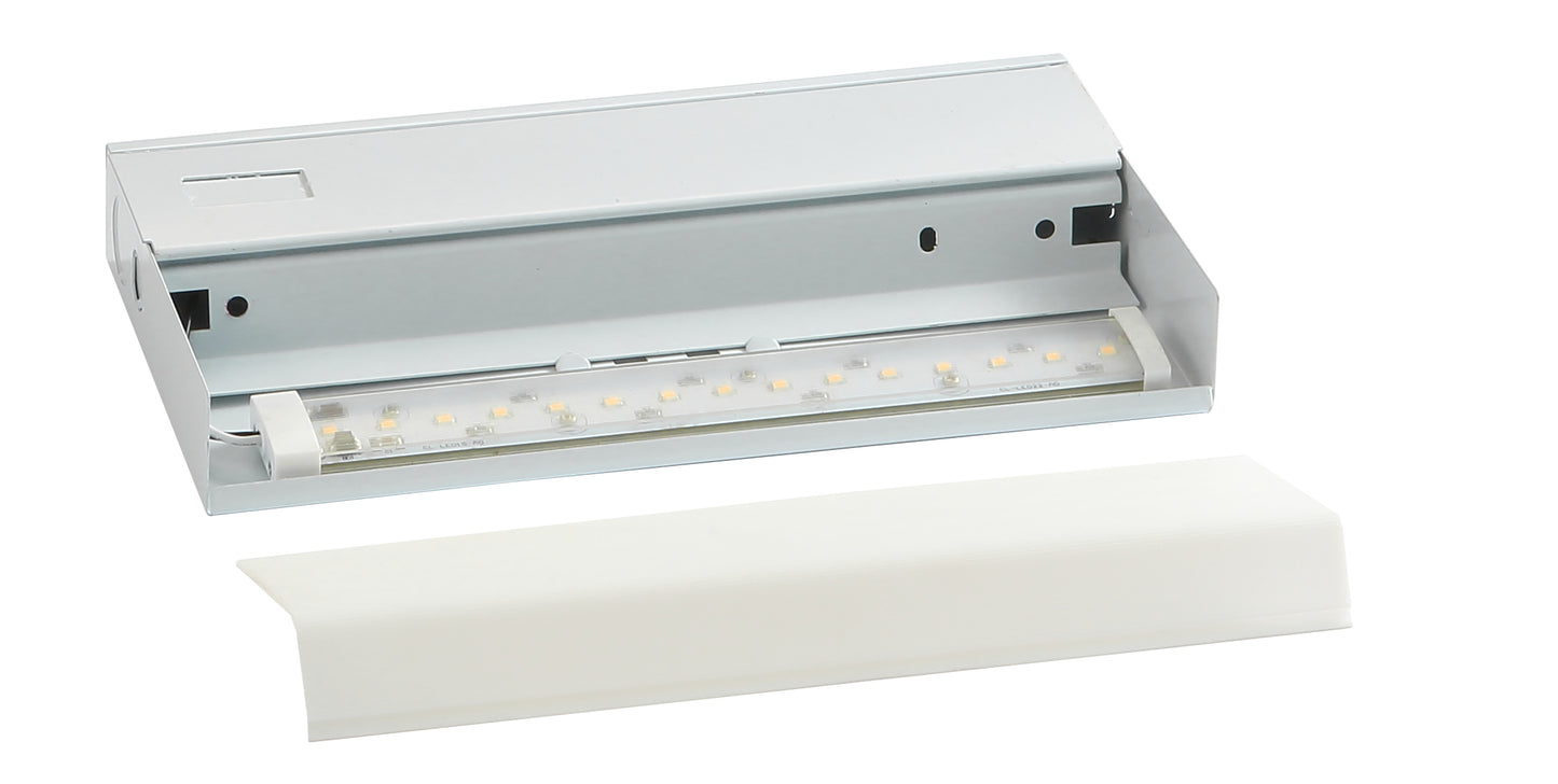 Amax Lighting 12" 7W 4000K LED Integrated Dimmable White Diffuser Under Cabinet Lighting