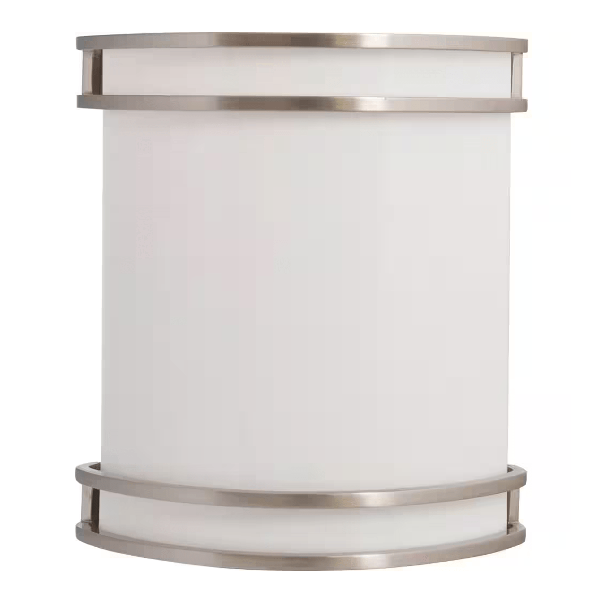 Amax Lighting 15W LED Half Cylinder Milky White Diffuser Brushed Nicke ...