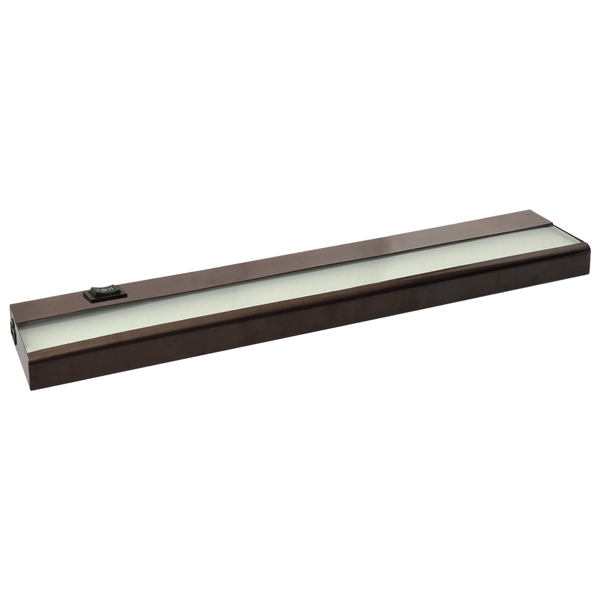 Amax Lighting 21" 7W LED High/Low Dimmable Bronze Steel Enclosure Frosted Glass Diffuser Under Cabinet Lighting