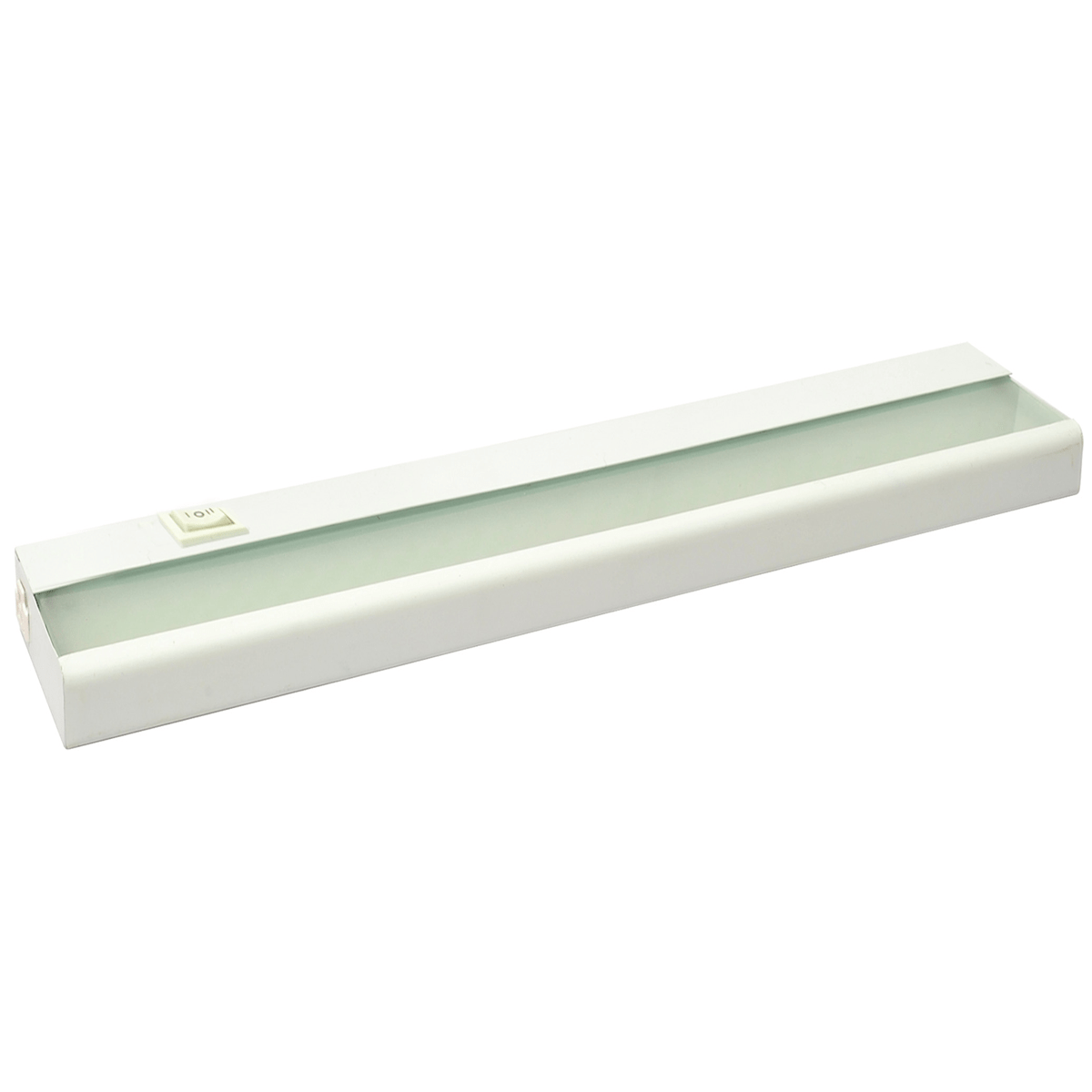 Amax Lighting 24" 9W LED High/Low Dimmable White Steel Enclosure Frosted Glass Diffuser Under Cabinet Lighting