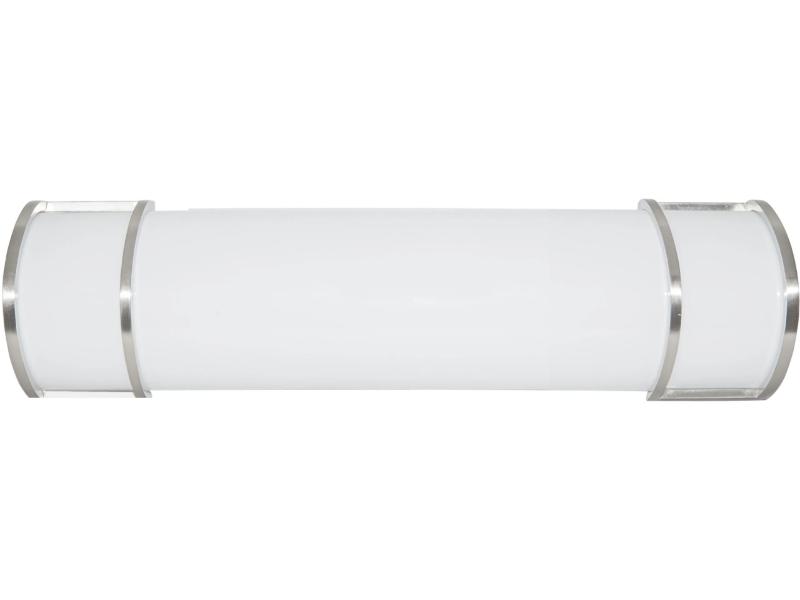 Amax Lighting 24" LED Milky White Tubular Diffuser Brushed Nickel Half Cylinder Vanity Light