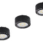 Amax Lighting 3-Light LED 12W 120V Dimmable Black Puck Light