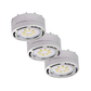 Amax Lighting 3-Light LED 12W 120V Dimmable Nickel Puck Light