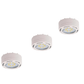 Amax Lighting 3-Light LED 12W 120V Dimmable White Puck Light
