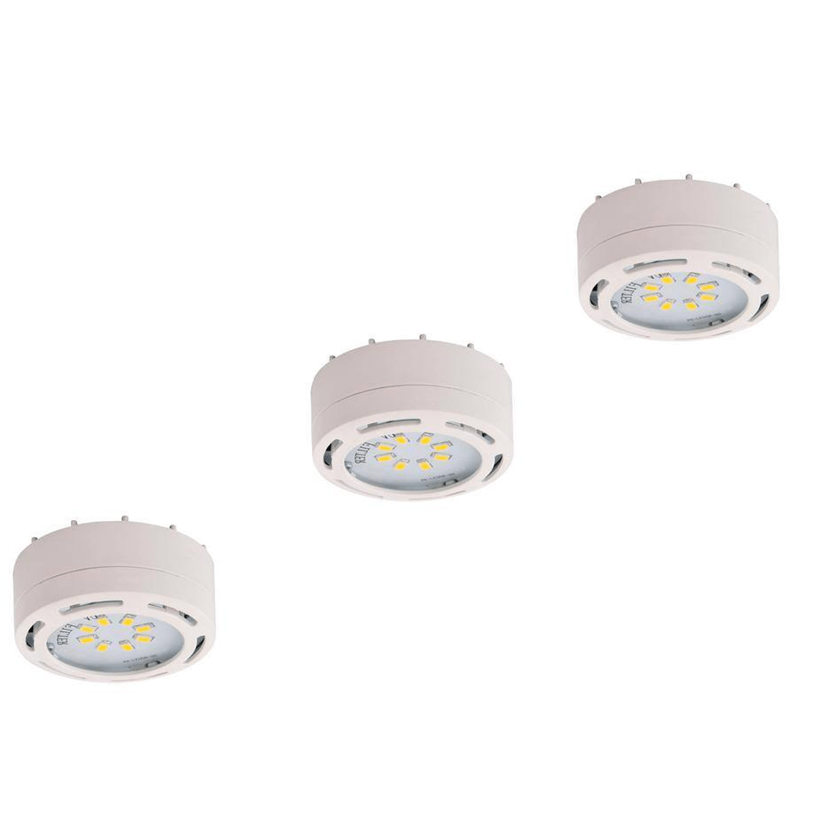 Amax Lighting 3-Light LED 12W 120V Dimmable White Puck Light