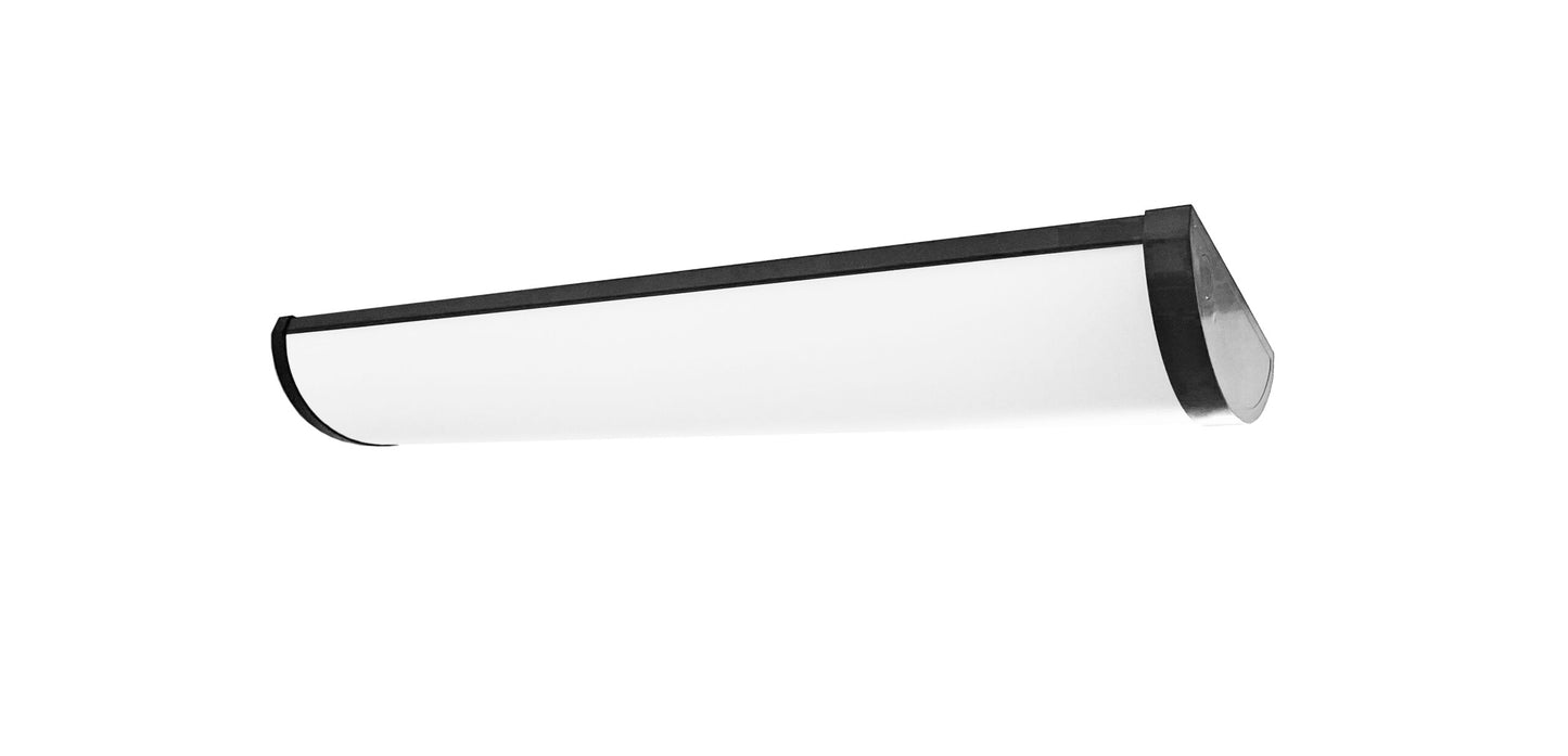 Amax Lighting 48" LED Milky White Diffuser Brushed Nickel Wall Sconce