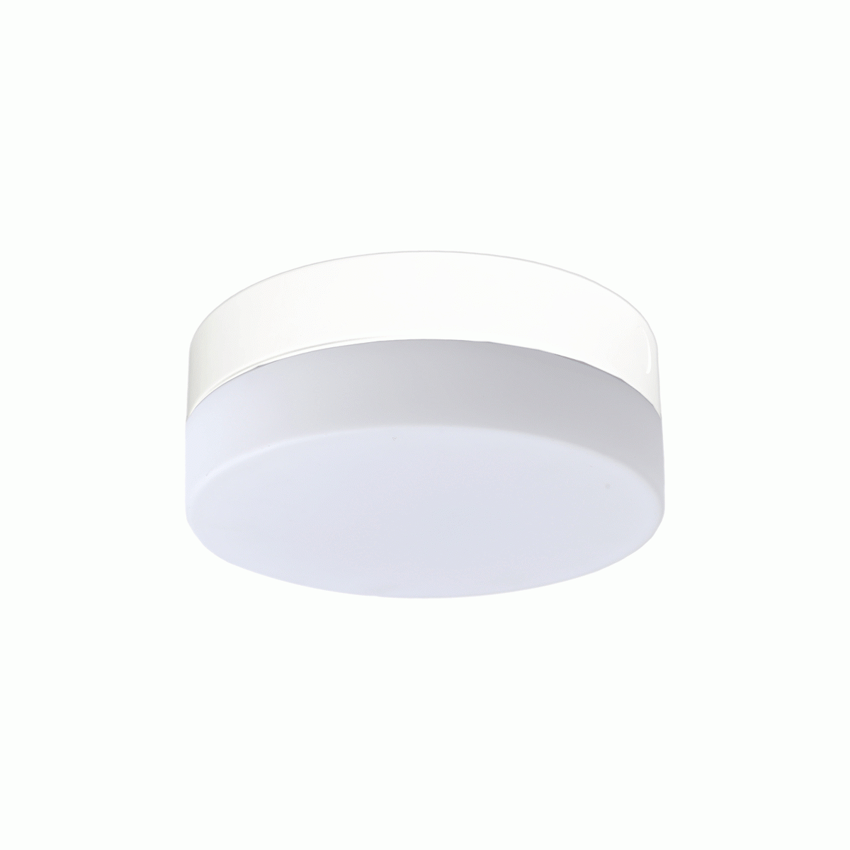 Amax Lighting 9" LED Metal Construction Glass Diffuser White Flush Mount Lighting