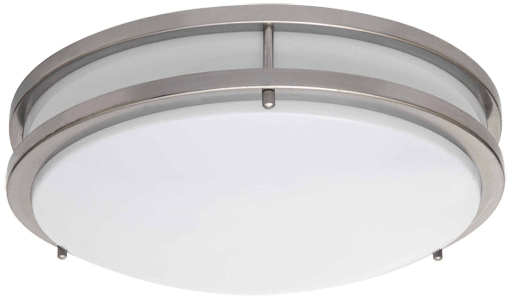 Amax Lighting LED-JR001L/NKL-W 10" 15W Dimmable Brush Nickel Flush Mount Lighting