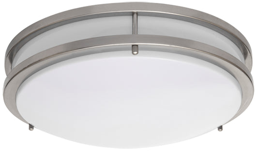Amax Lighting LED-JR001L/NKL-W 10" 15W Dimmable Brush Nickel Flush Mount Lighting
