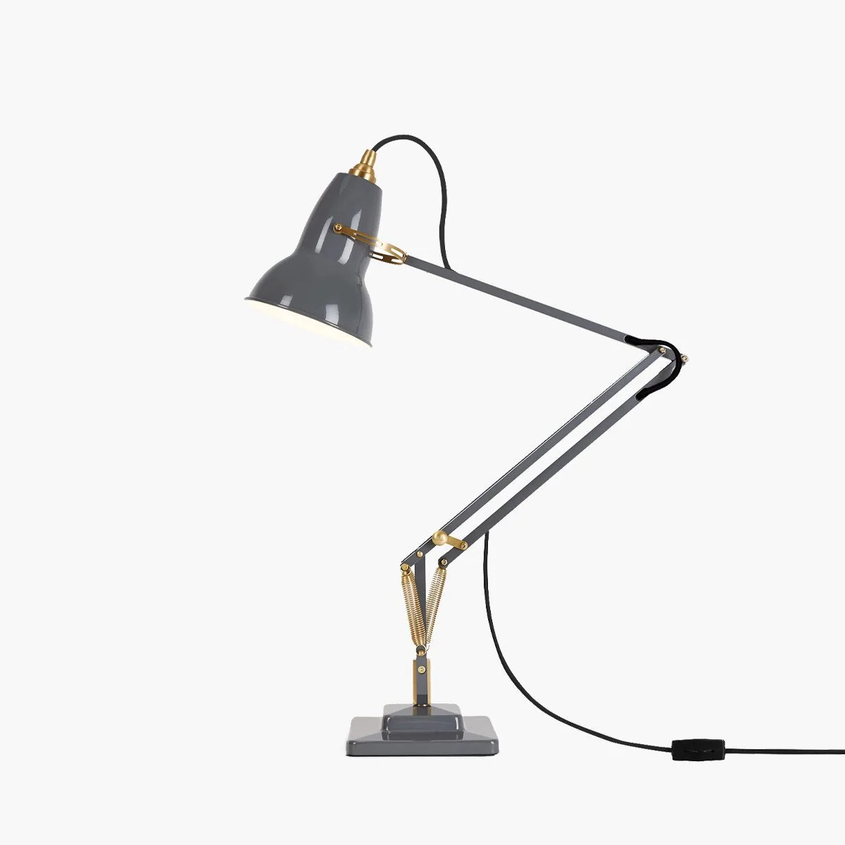 Anglepoise Original 1227 Brass Elephant Grey Table Lamp