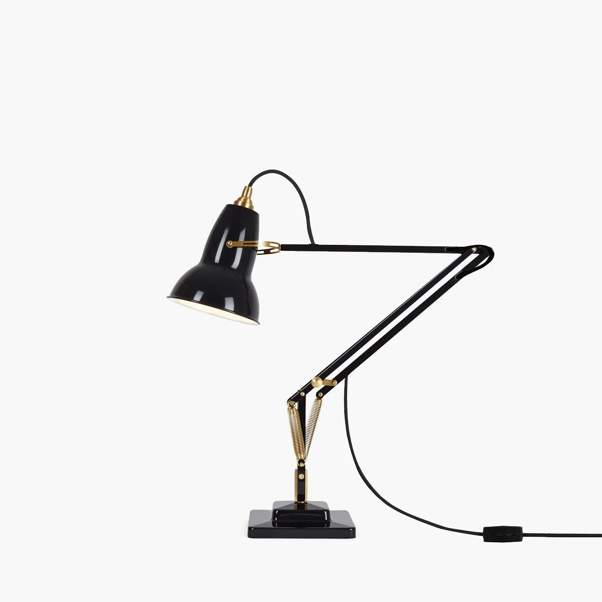 Anglepoise Original 1227 Brass Jet Black Table Lamp