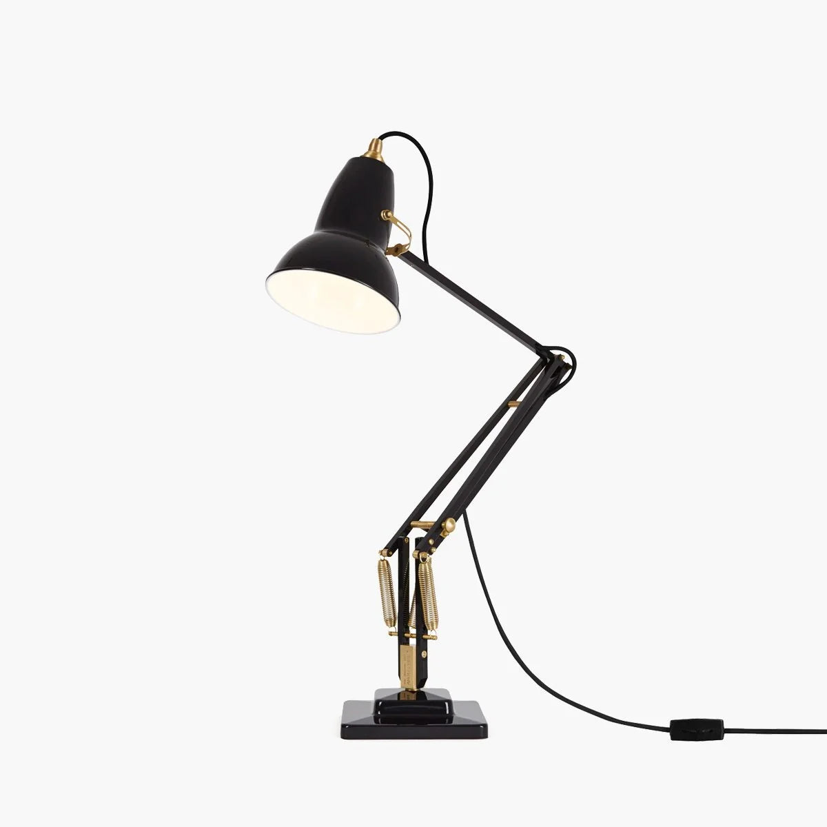 Anglepoise Original 1227 Brass Jet Black Table Lamp